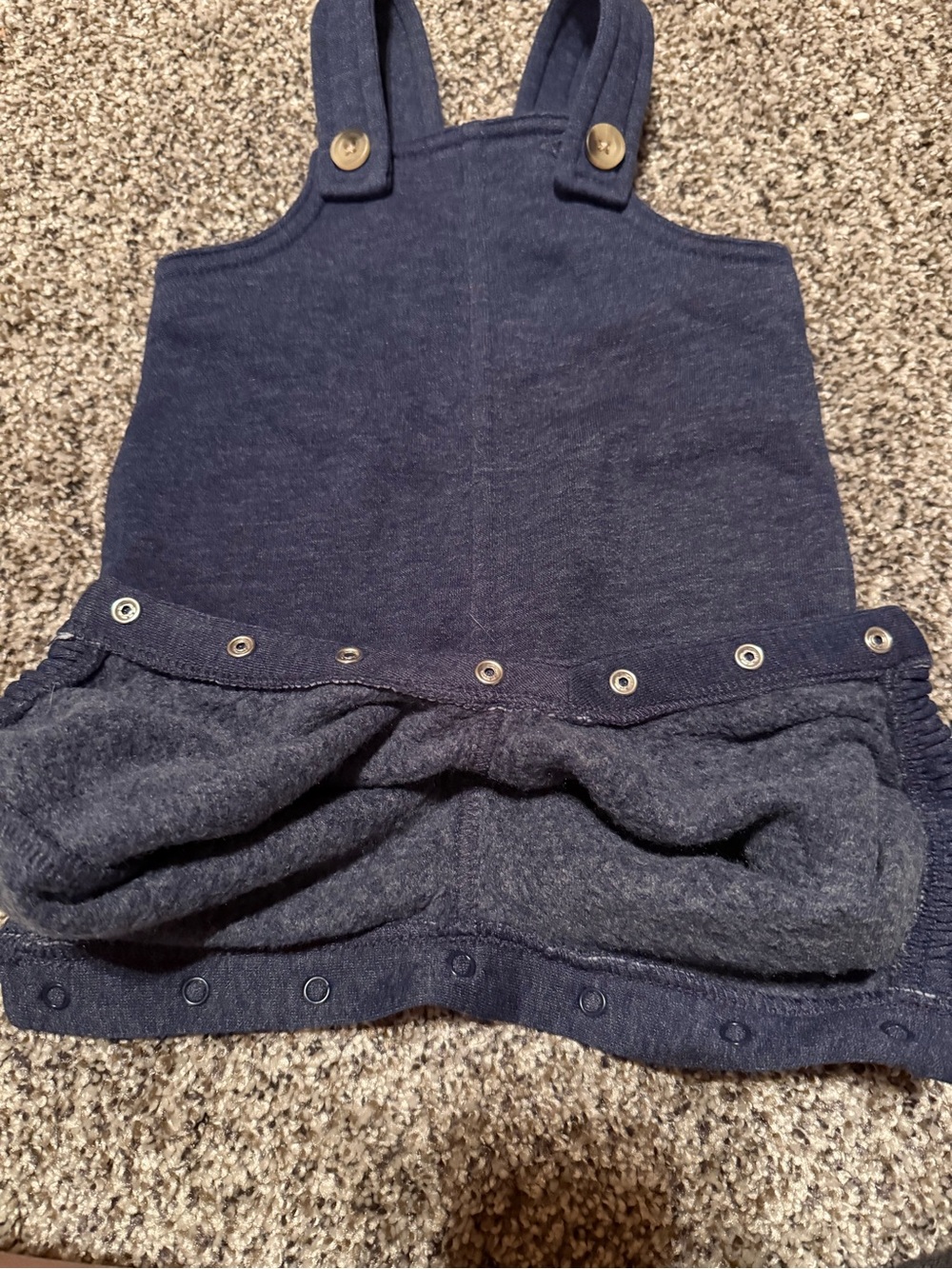 Old Navy Navy Blue Knit Overalls for Kids - Picture 3 of 4